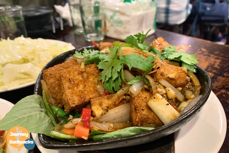 台北大安美食推薦：鐵板豆腐。（圖／酒妮背包攝）
