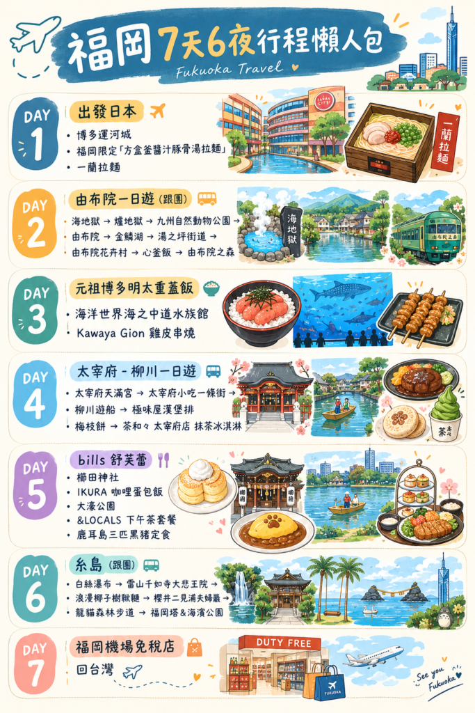 福岡自由行行程表